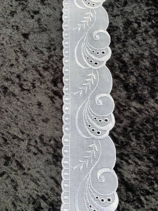 Plauener Spitze Swing 6cm/ weiss Sonderangebote