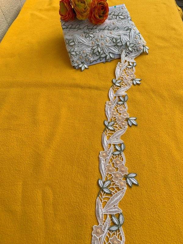 Plauener Spitze Frühlingserwachen 8cm/bunt 50% Rabatt für begrenzte Zeit