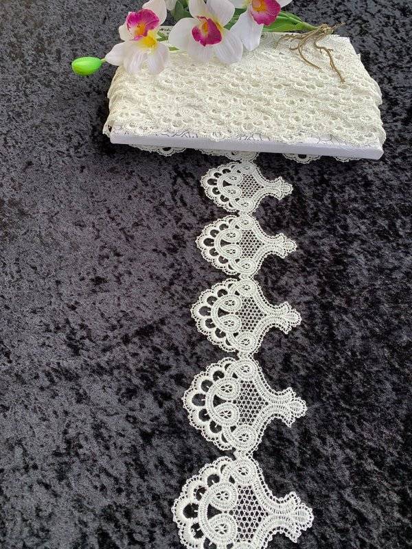 Plauener Spitze Muschelwelt 10cm/weiss Outlet