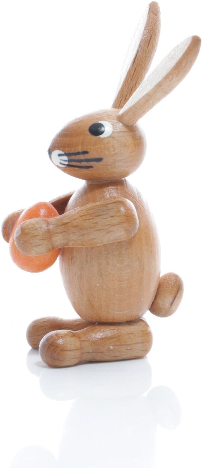 Rudolphs Schatzkiste Osterfigur - Osterhase mit orangem Osterei - BxHxT ca 2,5x6,5x3,5cm Kostenlose Rückgabe