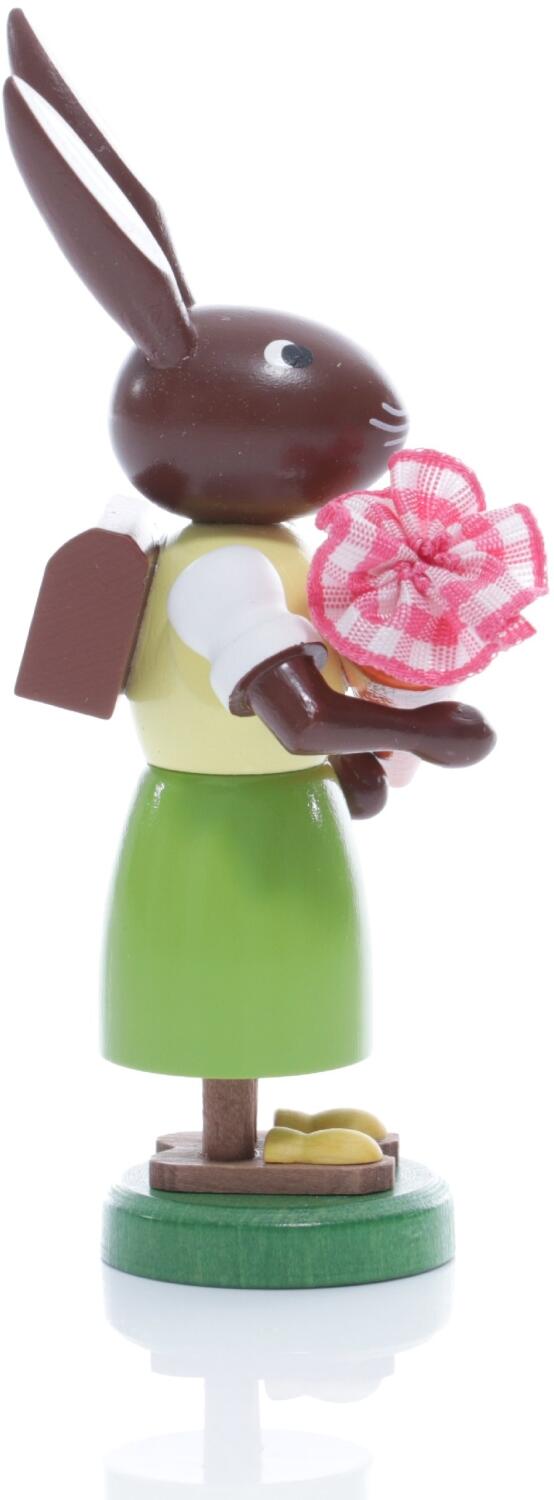 Rudolphs Schatzkiste Osterfigur - Osterhäsin mit bunter Zuckertüte und Schulranzen - Höhe ca 9 cm 50% Rabatt mit kostenlosem Versand