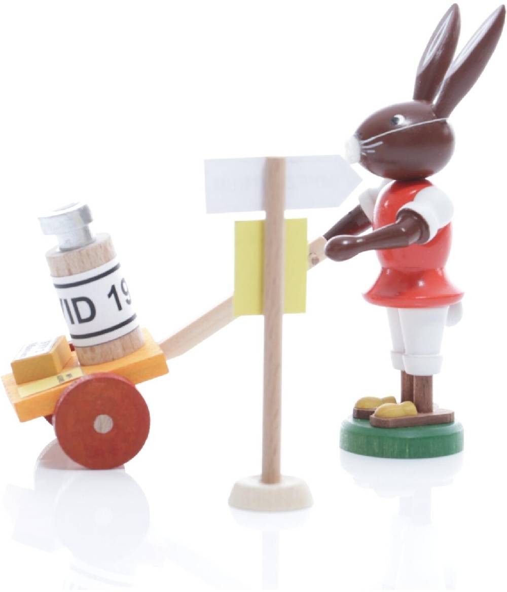Rudolphs Schatzkiste Osterhase Hasen – Impfhelfer Corona Helfer Höhe 9 cm Rabatt