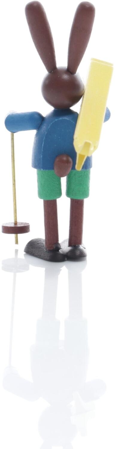 Rudolphs Schatzkiste Osterfigur - Osterhase Bunt Skiträger mit Stock - Höhe 5,5cm Flash Sale