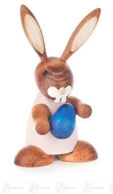 Rudolphs Schatzkiste Ostern & Frühjahr Hase lila mit Ei Höhe ca 9,5 cm