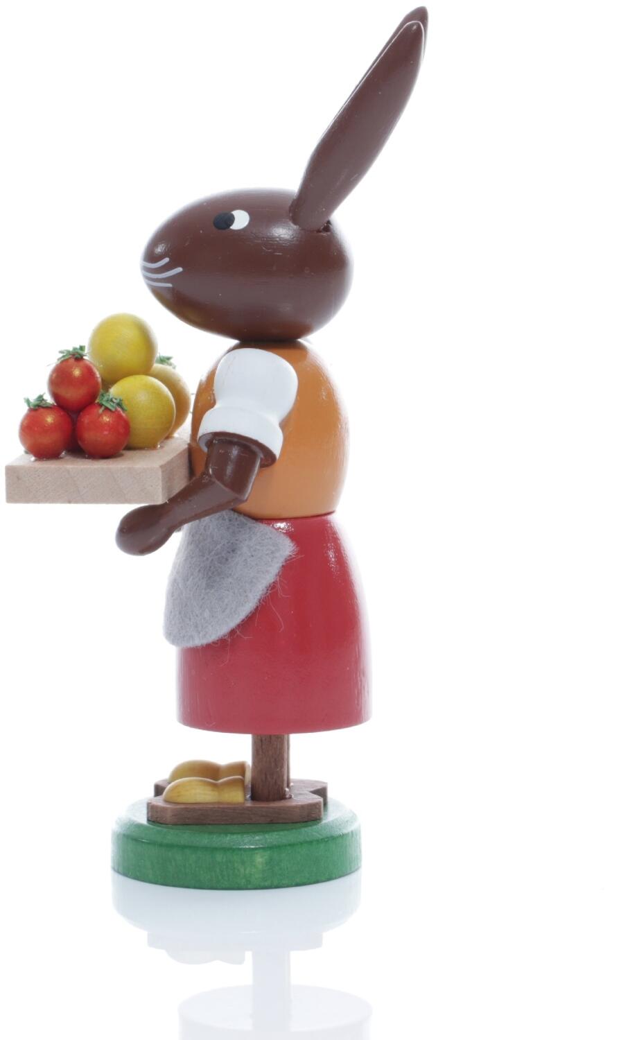 Rudolphs Schatzkiste Osterfigur - Osterhäsin mit Tablett voller Gemüse - Höhe ca 9 cm 50% Rabatt mit kostenlosem Versand