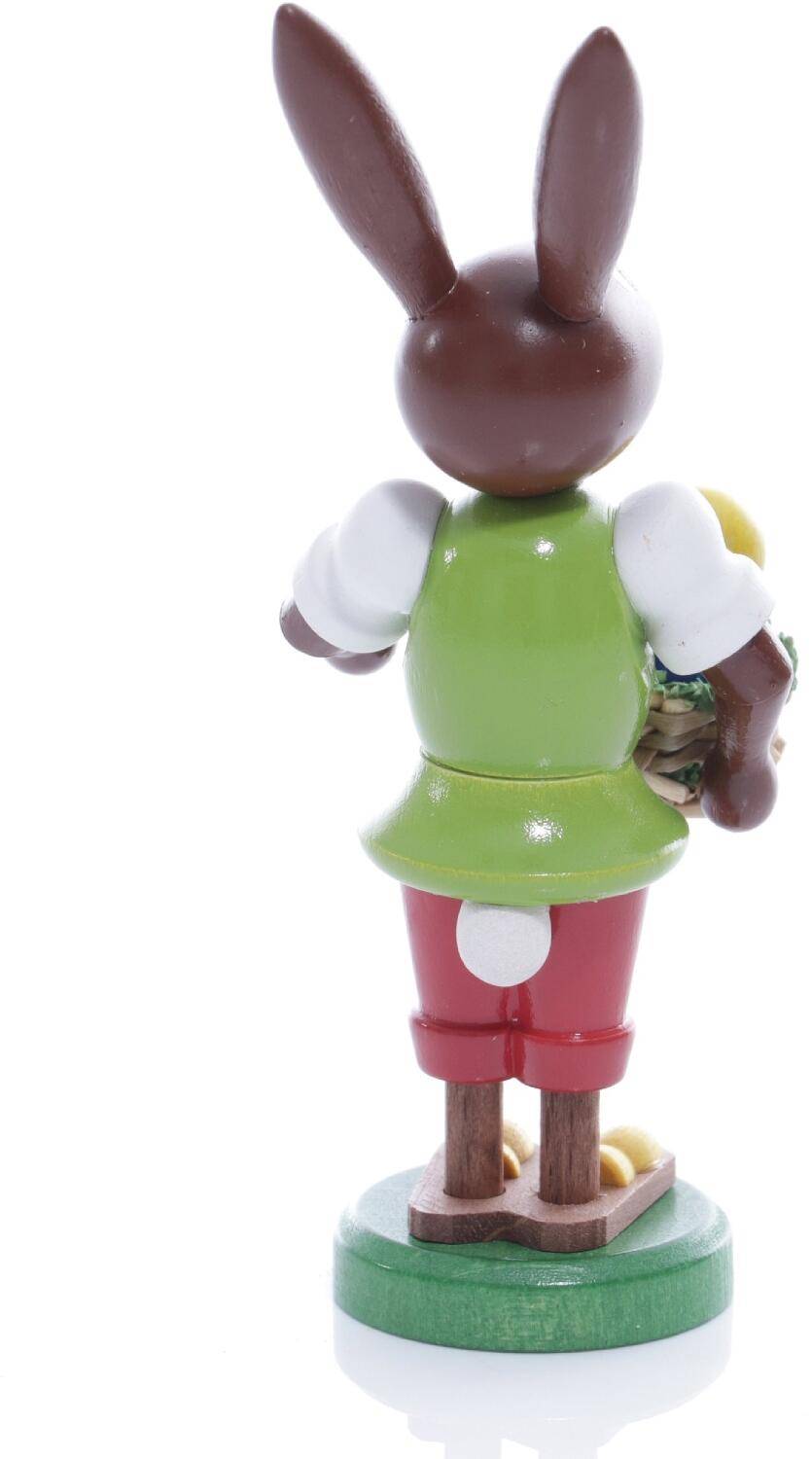 Rudolphs Schatzkiste Osterfigur - Osterhase mit Körbchen voller Ostereier - Höhe ca 9 cm Fabrikladen