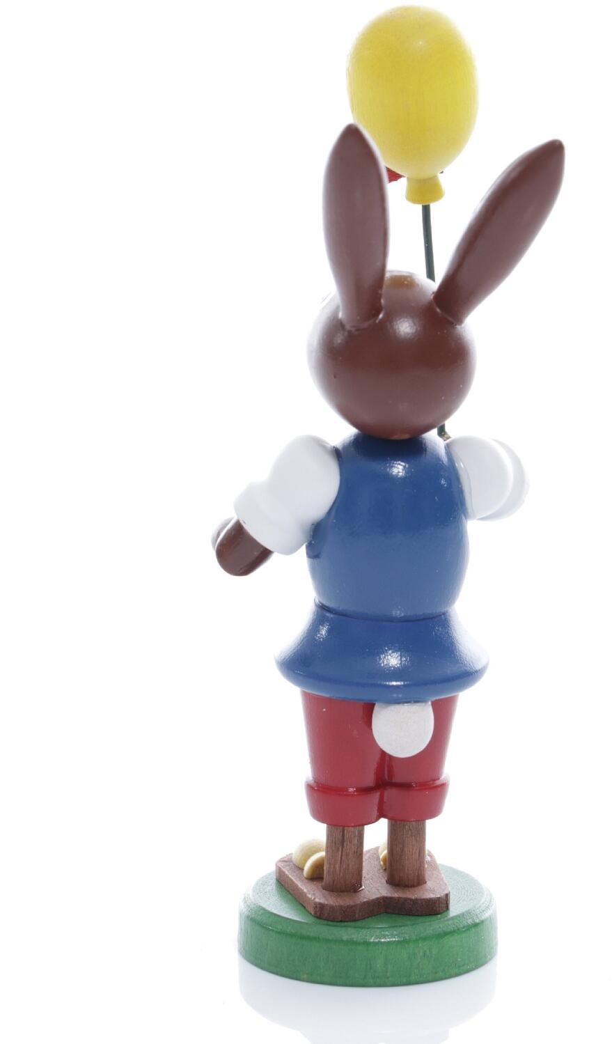 Rudolphs Schatzkiste Osterfigur - Osterhase mit Luftballon mit Gesicht - Höhe ca 9 cm Begrenzt auf 3 Tage