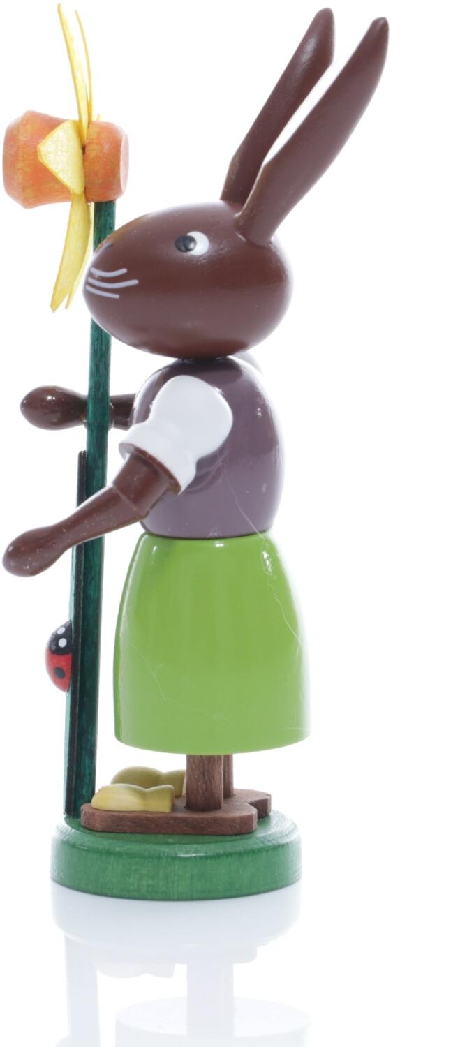 Rudolphs Schatzkiste Osterfigur - Osterhäsin mit Narzisse und Marienkäfer - Höhe ca 9 cm Sonderangebot
