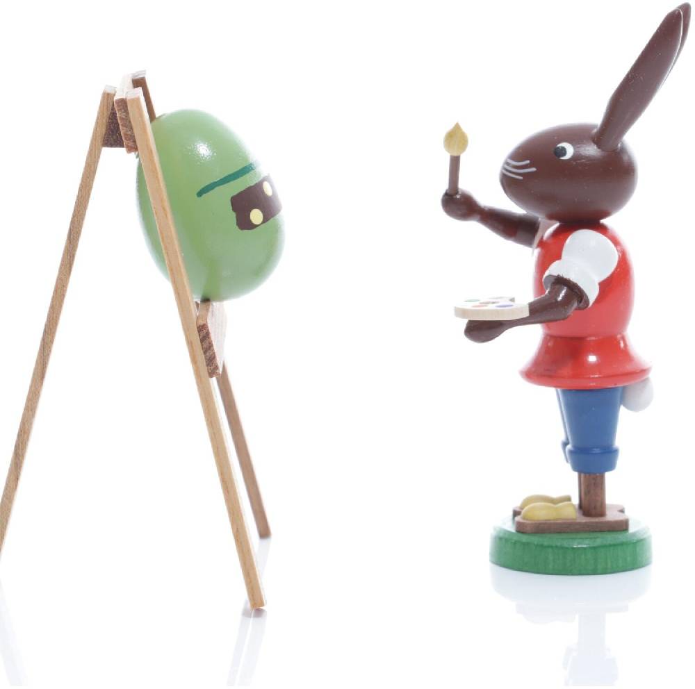 Rudolphs Schatzkiste Osterfigur - Osterhase mit Staffelei & Osterei - Höhe ca 9 cm Cyber Monday
