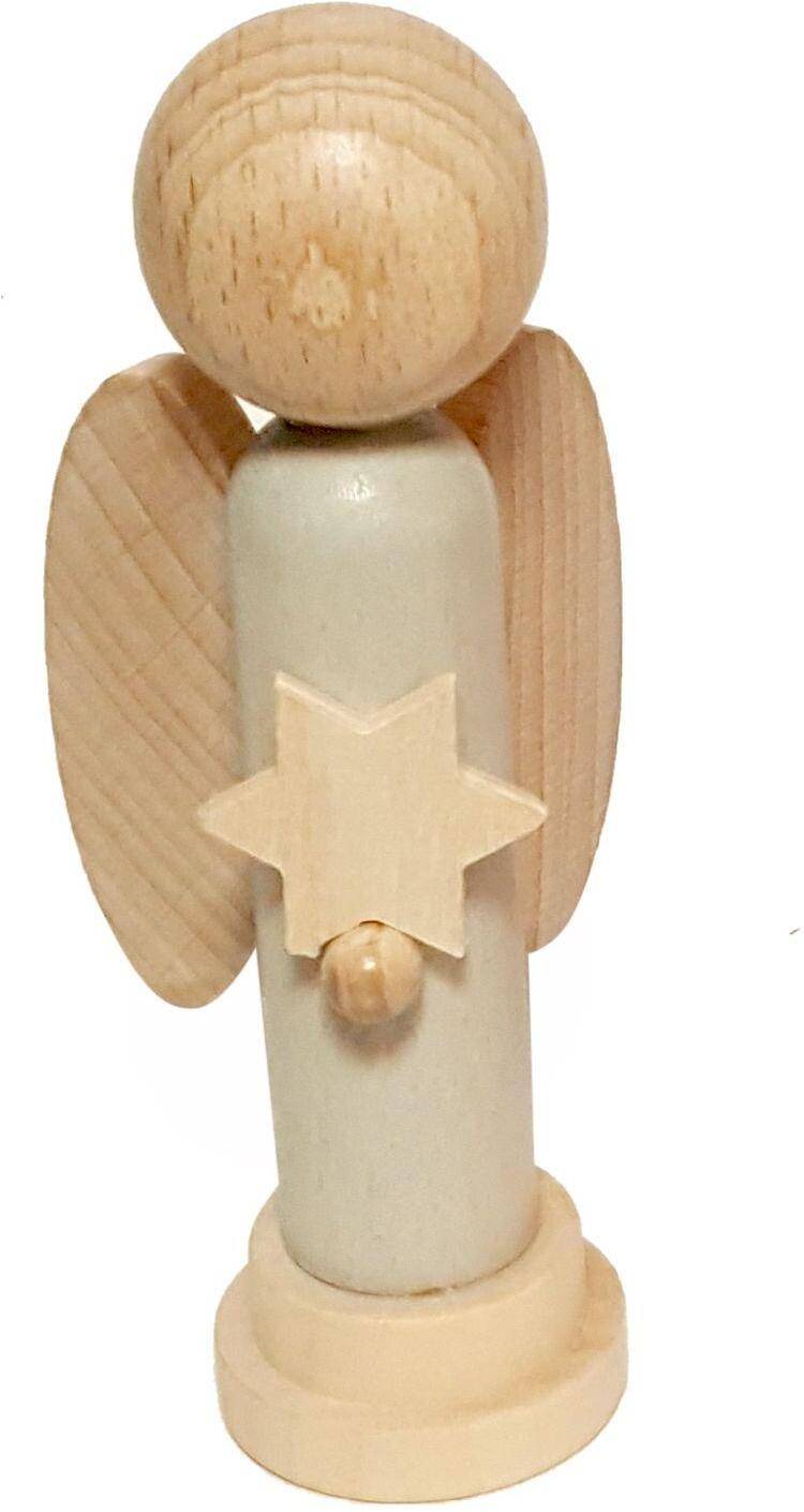 Rudolphs Schatzkiste Weihnachtsfigur Engel natur BxHxT 4x10x3cm Versandkostenfrei