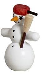 Rudolphs Schatzkiste Miniaturfigur Schneemänner Pfanne rot Höhe ca. 5cm Räumungsverkauf