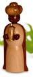 Rudolphs Schatzkiste Miniaturfigur König Balthasar natur HxBxT 6x2,5x1,5cm