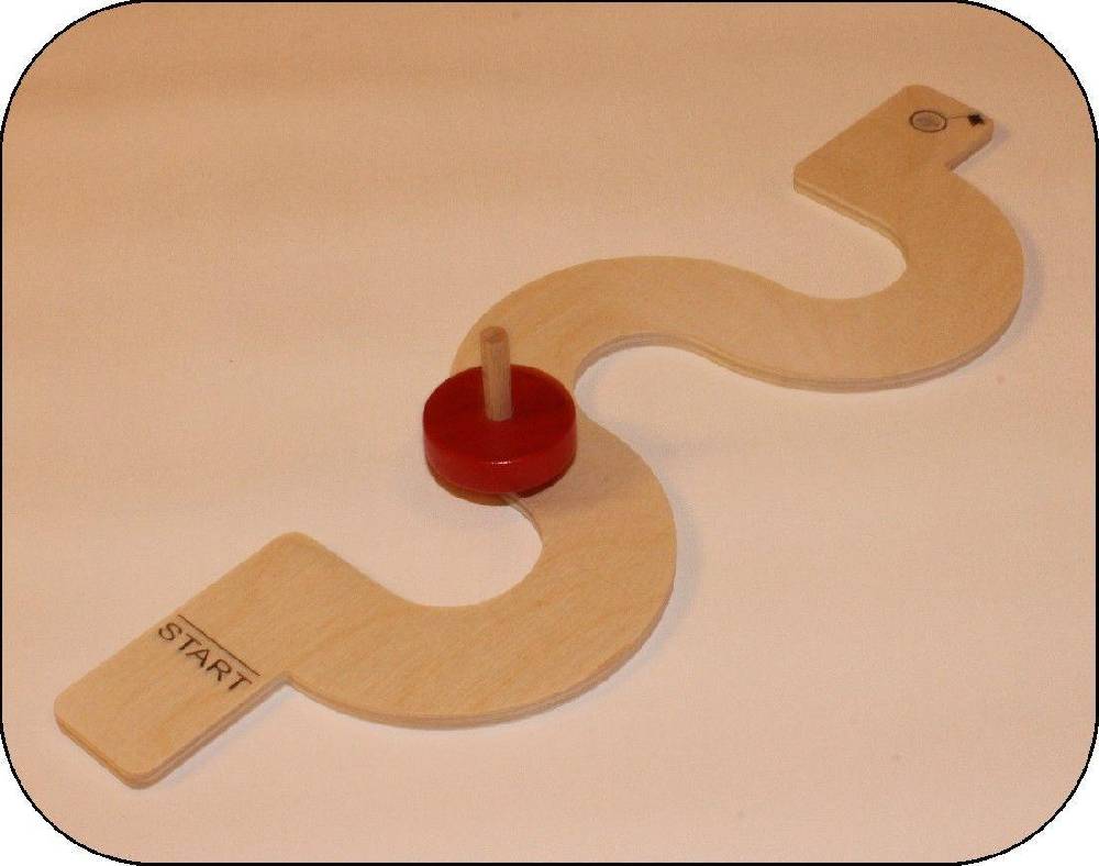 Rudolphs Schatzkiste Holzspielzeug Kreiselbahn Serpentine ca.30 cm lang Clearance-Verkauf