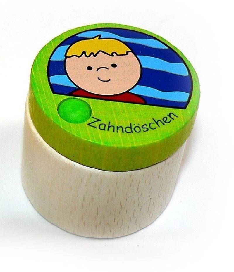Rudolphs Schatzkiste Holzspielzeug Holzdose für Milchzähne für Jungen BxLxH 40x40x35mm