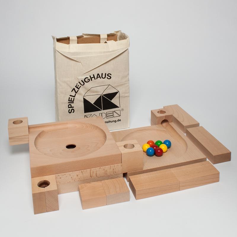 Rudolphs Schatzkiste Kugelbahn Tellerkugelbahn LxBxH = 12 cm x 24 cm x 33 cm
