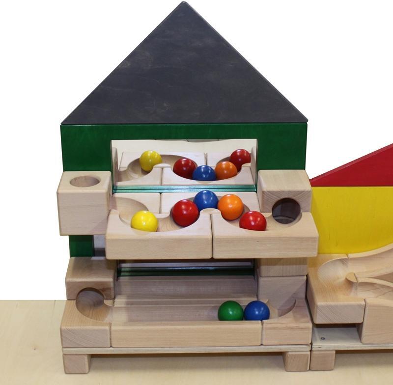 Rudolphs Schatzkiste Kugelanlage Kugelbahnpanorama Spiegelhaus L 60 cm x B 26 cm x H 85 cm Sonderangebot