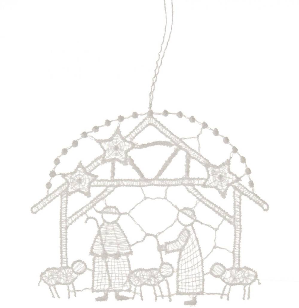 Rudolphs Schatzkiste Baumbehang Hirten Plauener Spitze BxHxT 9x9x0,1cm Sonderangebot