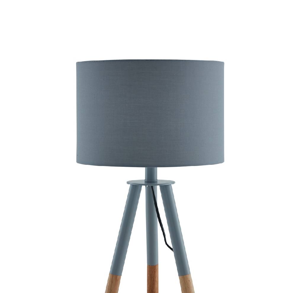 Salesfever Stilvolle Grau / Eiche Tischlampe Tripod Heißer Verkauf