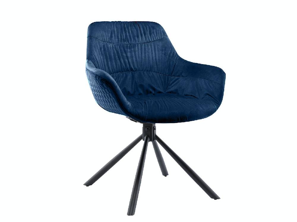 Salesfever Armlehnstuhl mit Wabensteppung Samt Blau Harvey Bis zu 50% Rabatt