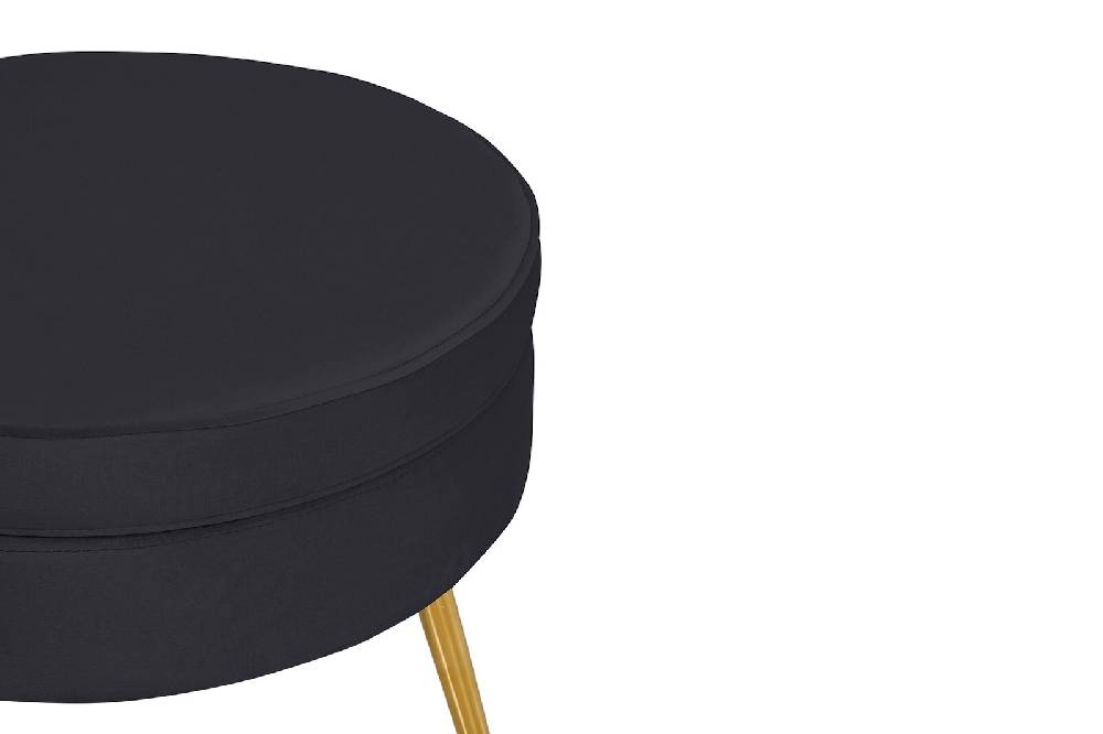 Salesfever Sitzpouf Schwarz rund aus Samt Arielle Clearance-Verkauf