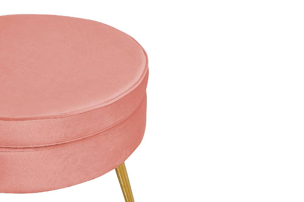 Salesfever Sitzpouf Rose rund aus Samt Arielle Kostenloser Versand international