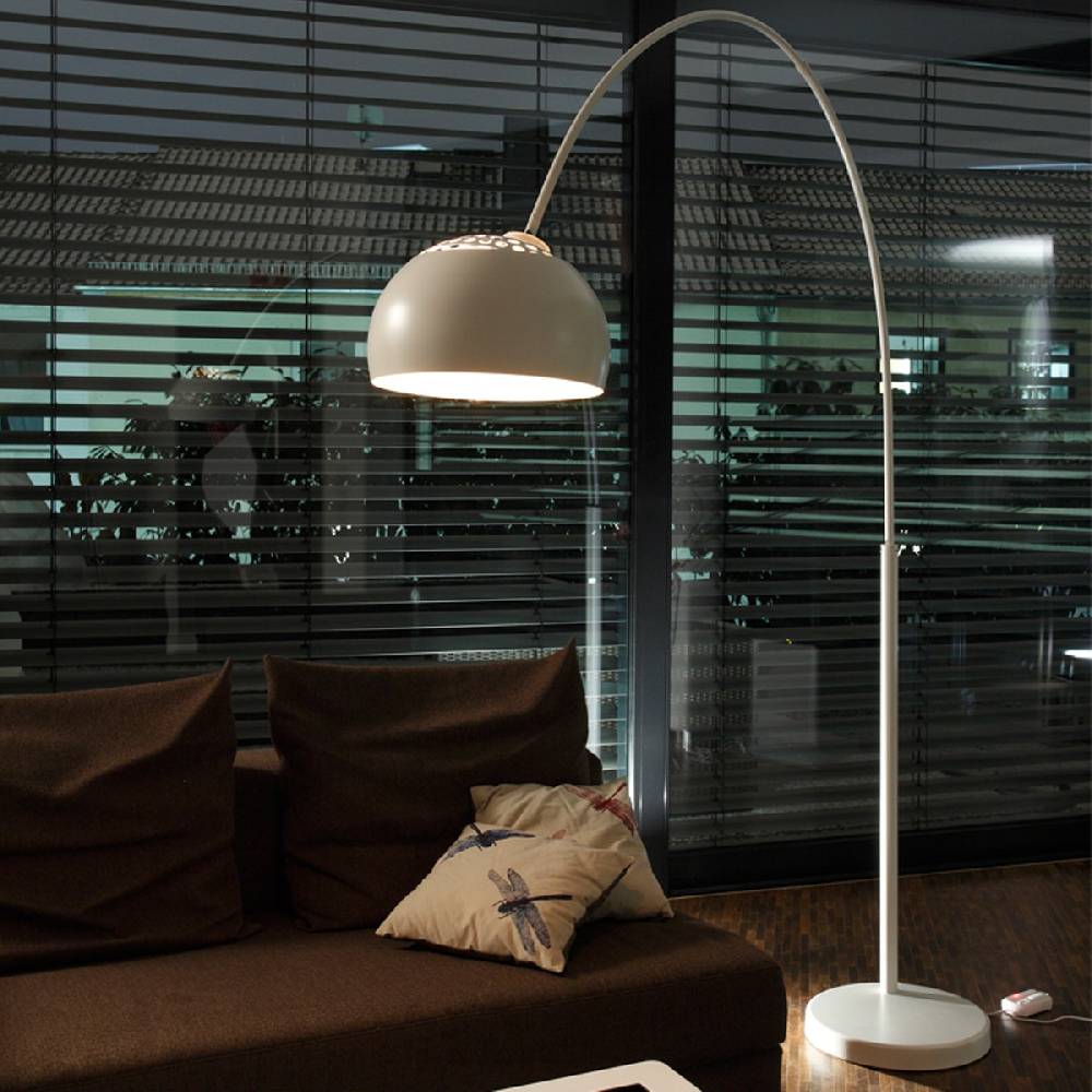 Salesfever Bogenlampe weiß lackiert Big Deal mit Marmorfuß Speichern exportieren