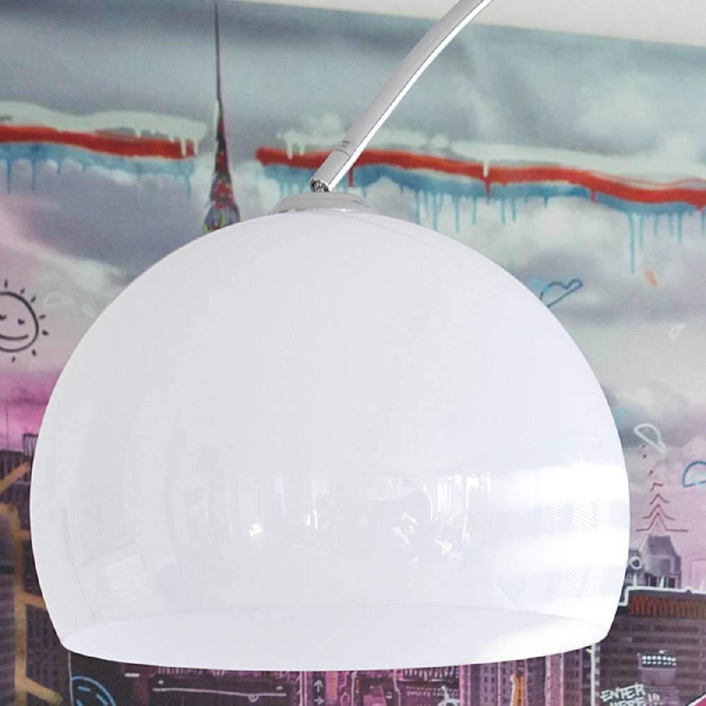 Salesfever Bogenlampe weiß Big Deal mit Marmorfuß Black Friday Preise