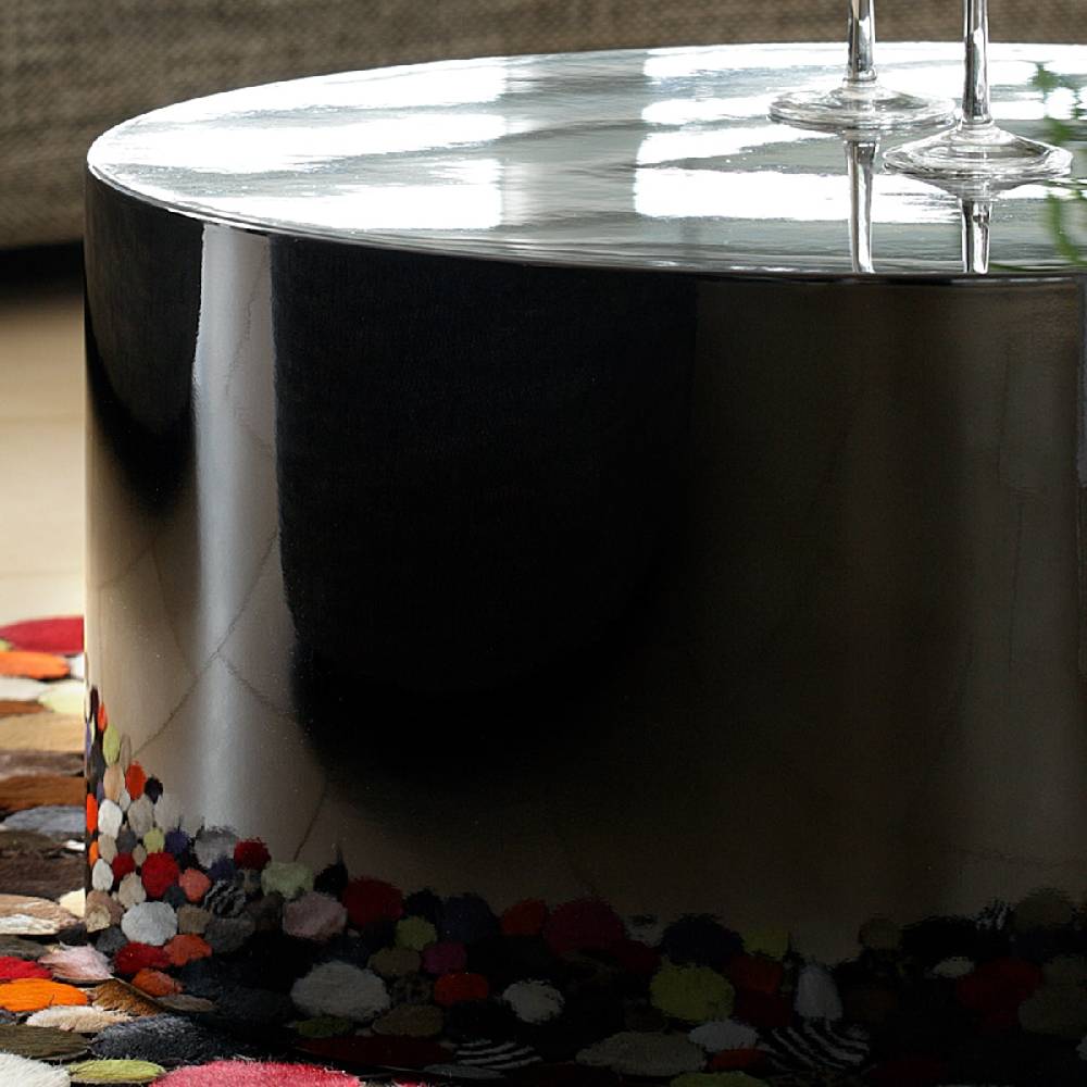 Salesfever Couchtisch schwarz 60 cm rund Kubus Hochglanz Rabatte dieses Monats