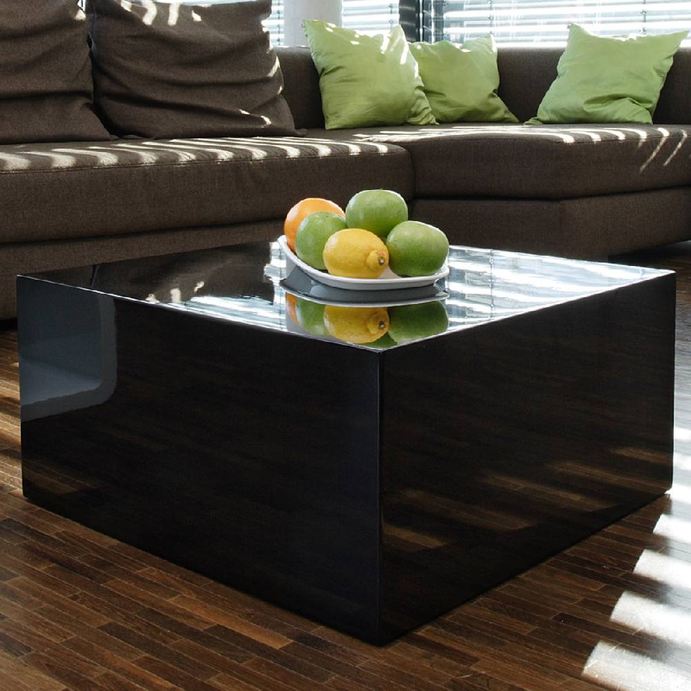Salesfever Couchtisch schwarz 60 cm quadratisch Kubus Hochglanz Online