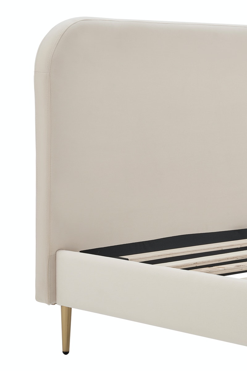 Salesfever Polsterbett Beige mit Samtbezug 140x200 cm Copenhagen Angebote