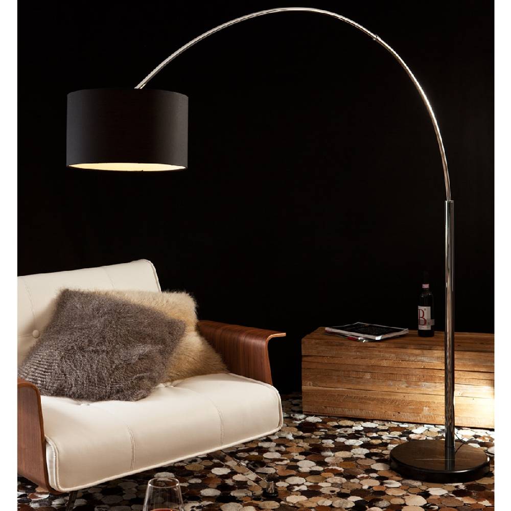 Salesfever Bogenlampe schwarz Alumi groß mit Dimmer Fabrik Onlineshop