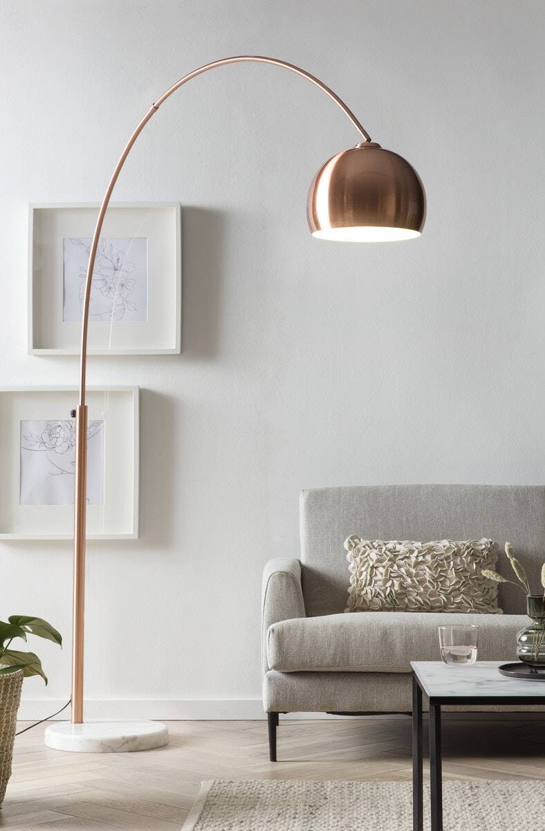 Salesfever Bogenlampe Kupfer mit Marmorfuß Big Deal Günstig kaufen