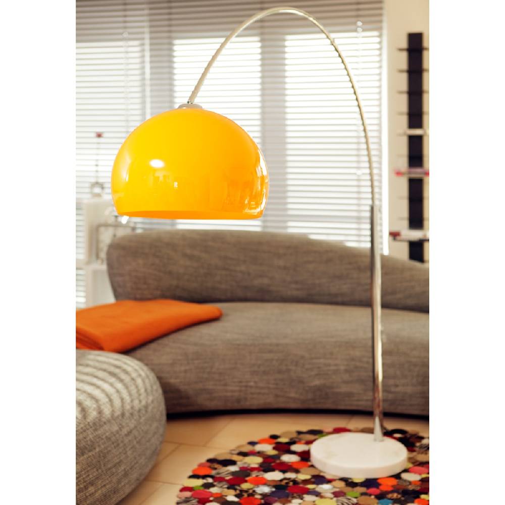 Salesfever Bogenlampe orange Big Deal mit Marmorfuß Vatertagsangebot