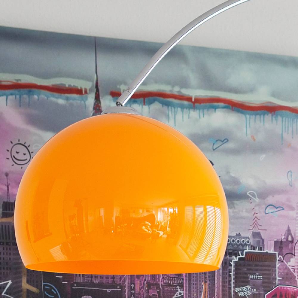 Salesfever Bogenlampe orange Big Deal mit Marmorfuß Vatertagsangebot