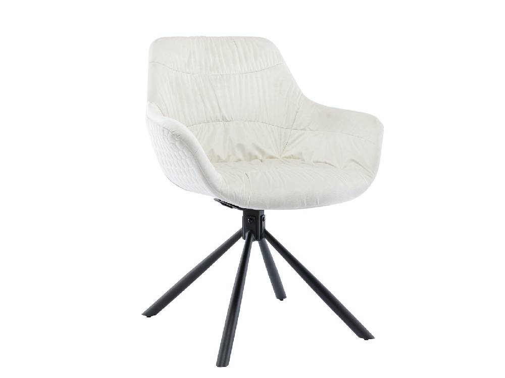 Salesfever Armlehnstuhl mit Wabensteppung Samt Creme Harvey Jubiläumsangebot