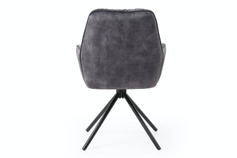 Salesfever Armlehnstuhl Schwarz mit 360° Drehfunktion Vintage-Samtvelours Nova Online Outlet