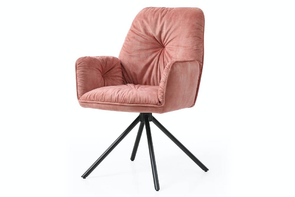 Salesfever Armlehnstuhl Rose mit 360° Drehfunktion Vintage-Samtvelours Nova Zeitlich begrenztes Angebot
