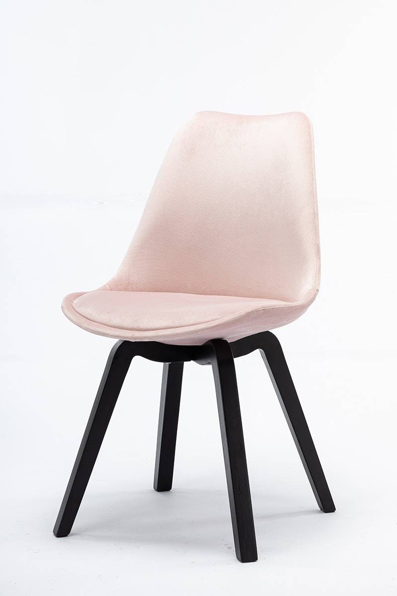 Salesfever Polsterstuhl rosé 2er Set Retro aus Samt Calypso Kauf eins, bekomm eins gratis