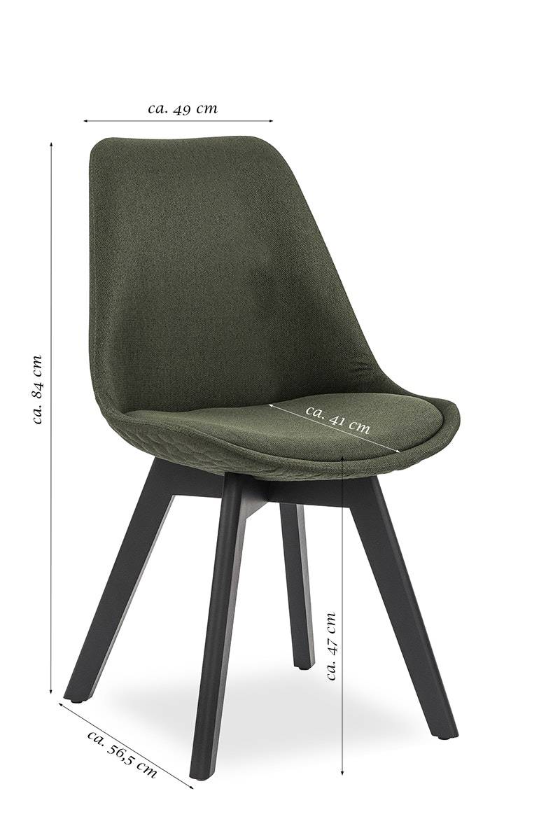 Salesfever Esszimmerstuhl grün 2er Set Stoff mit Steppung und Sitzkissen Cleo Bis zu 50% Rabatt