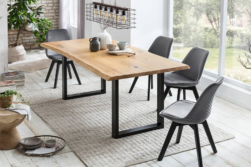 Salesfever Esszimmerstuhl grau 2er Set Samt mit Steppung und Sitzkissen Cleo Bis zu 60% Rabatt