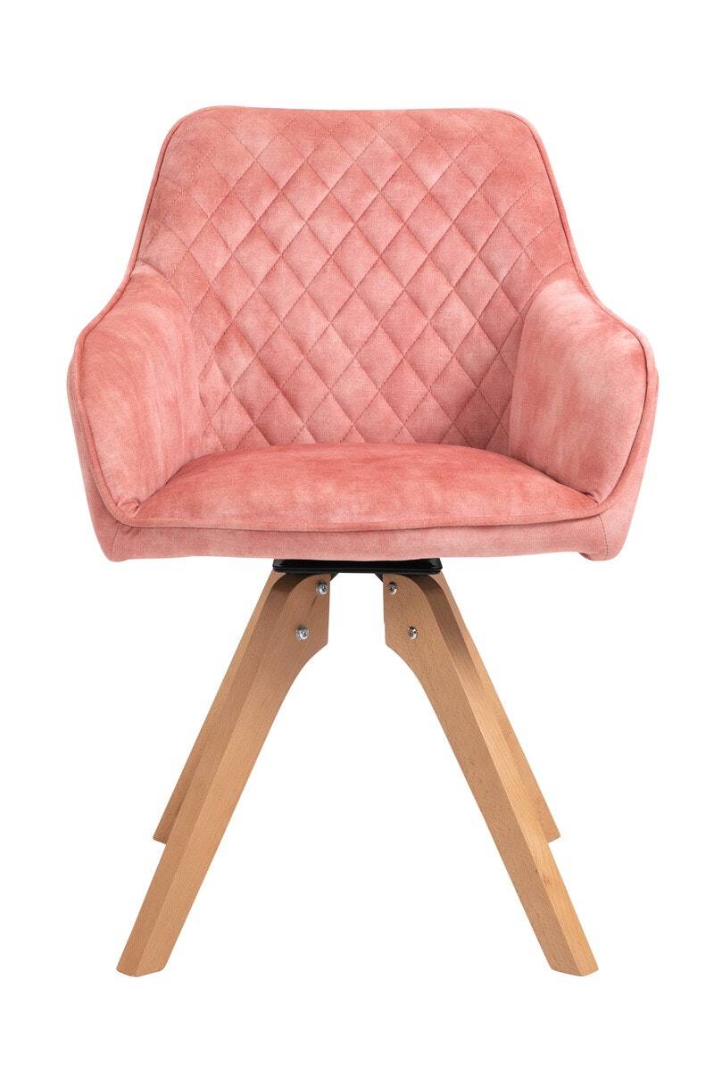 Salesfever Armlehnstuhl Rose Vintage-Samtvelours mit Rautensteppung Mercur Vierteljährliche Förderung