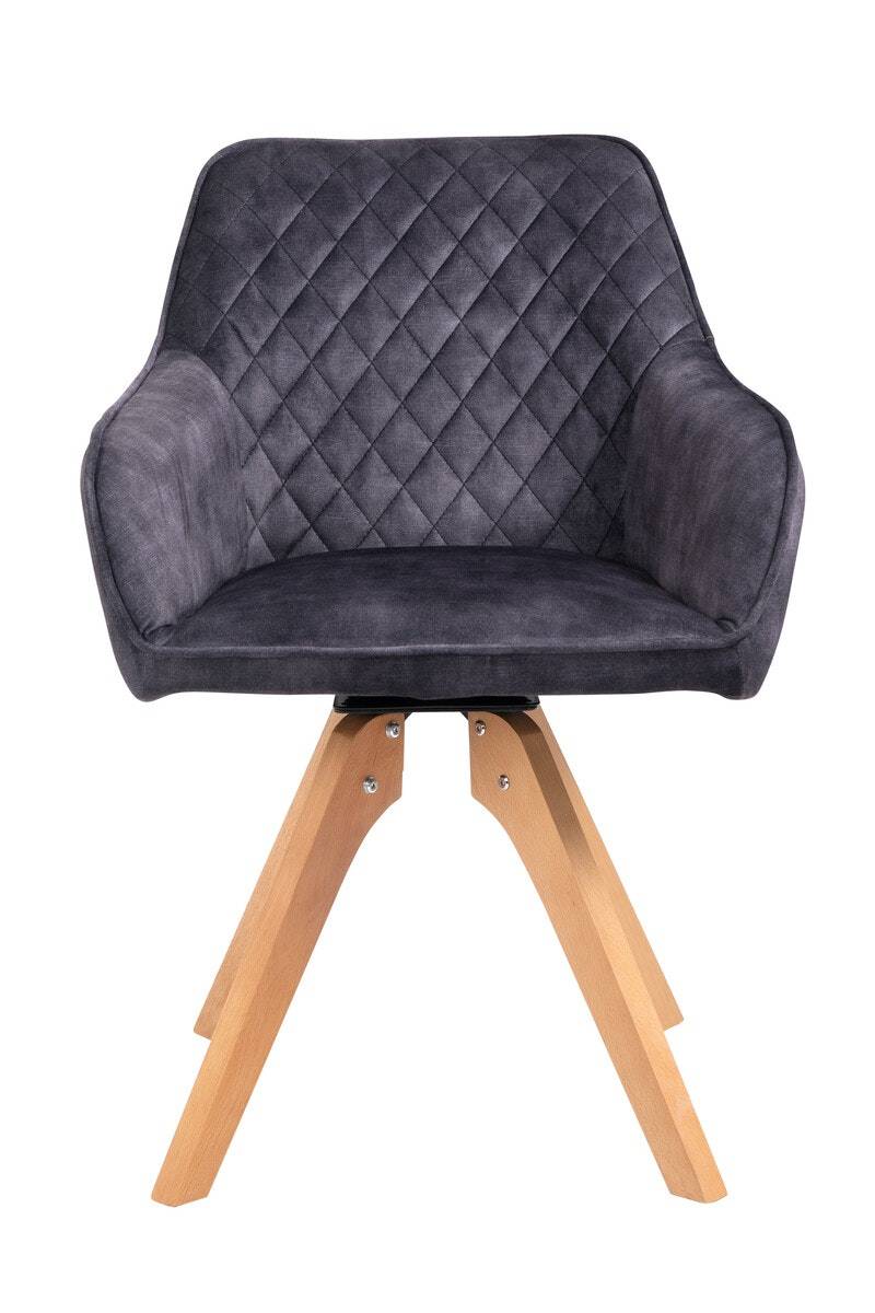 Salesfever Armlehnstuhl Schwarz Vintage-Samtvelours mit Rautensteppung Mercur Bis zu 55% Rabatt
