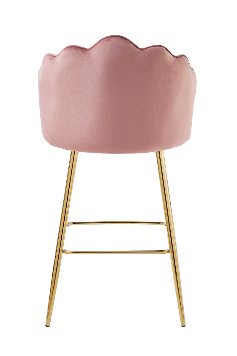 Salesfever Barhocker Rose Muscheldesign 2er Set aus Samt Arielle Super Rabatt