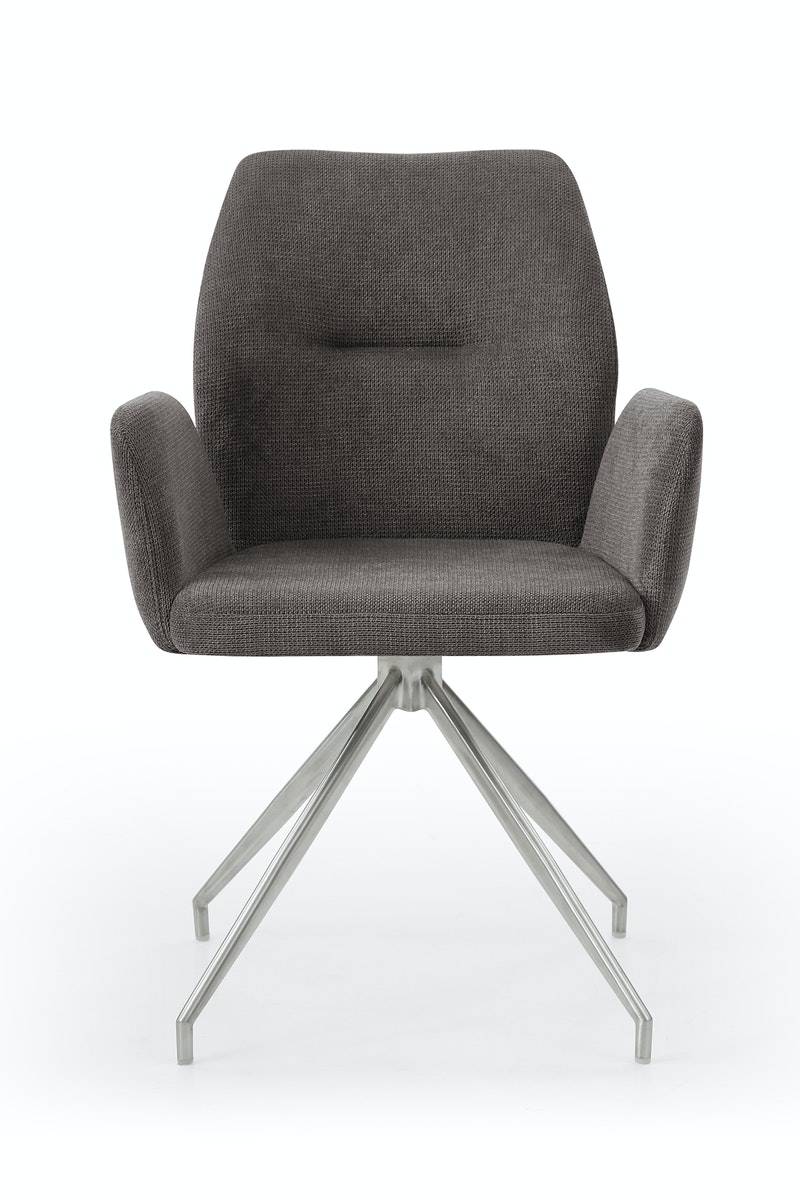 Salesfever Armlehnstuhl Dunkelgrau mit 180° Drehfunktion Amira Speichern exportieren