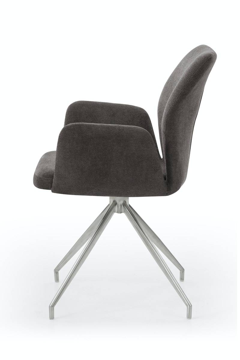 Salesfever Armlehnstuhl Dunkelgrau mit 180° Drehfunktion Amira Speichern exportieren