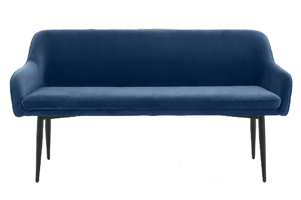 Salesfever Sitzbank 160 cm Samt Blau Finja Fabrikpreis