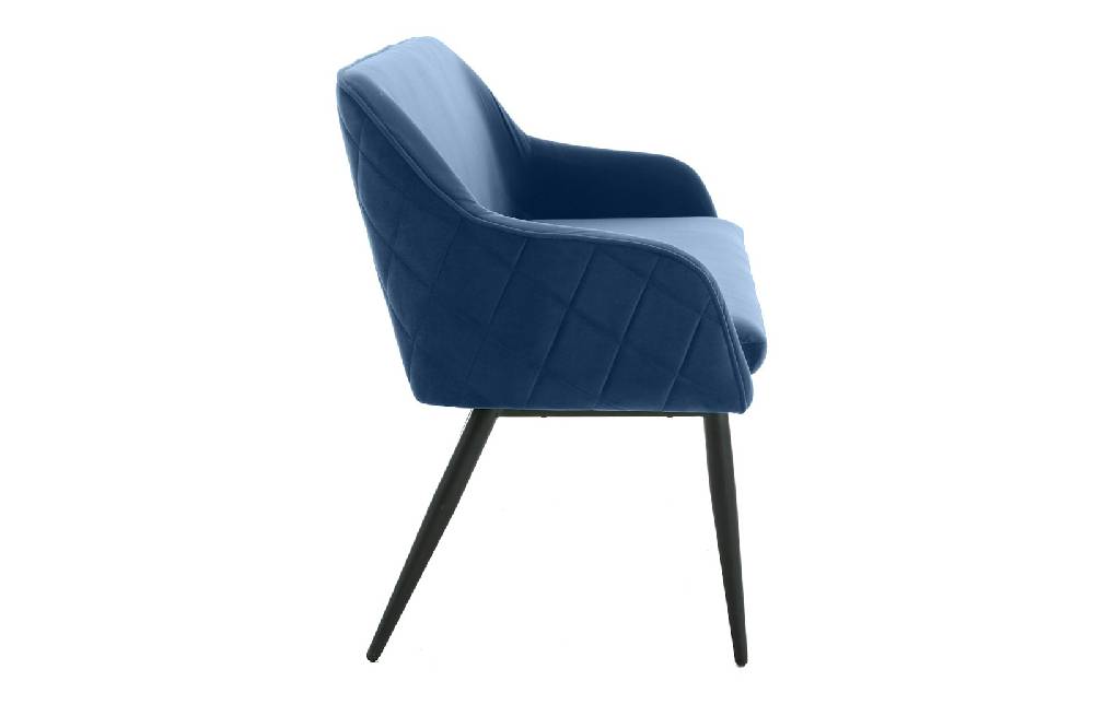 Salesfever Sitzbank 160 cm Samt Blau Finja Fabrikpreis