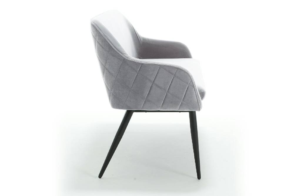 Salesfever Sitzbank 160 cm Samt Grau Finja Sonderangebot