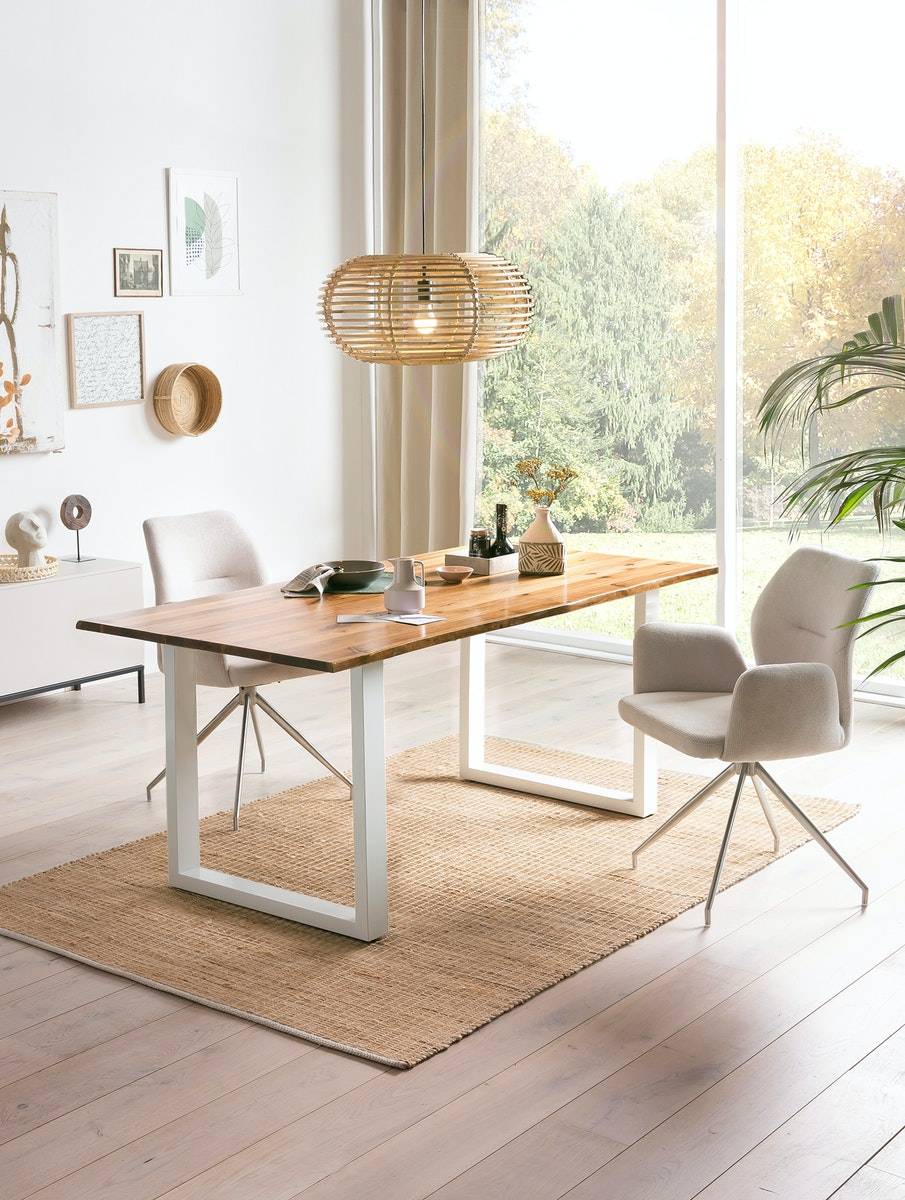 Salesfever Esstisch 160x90 cm Akazie 120x80 cm in U-Form Wesley Günstig kaufen