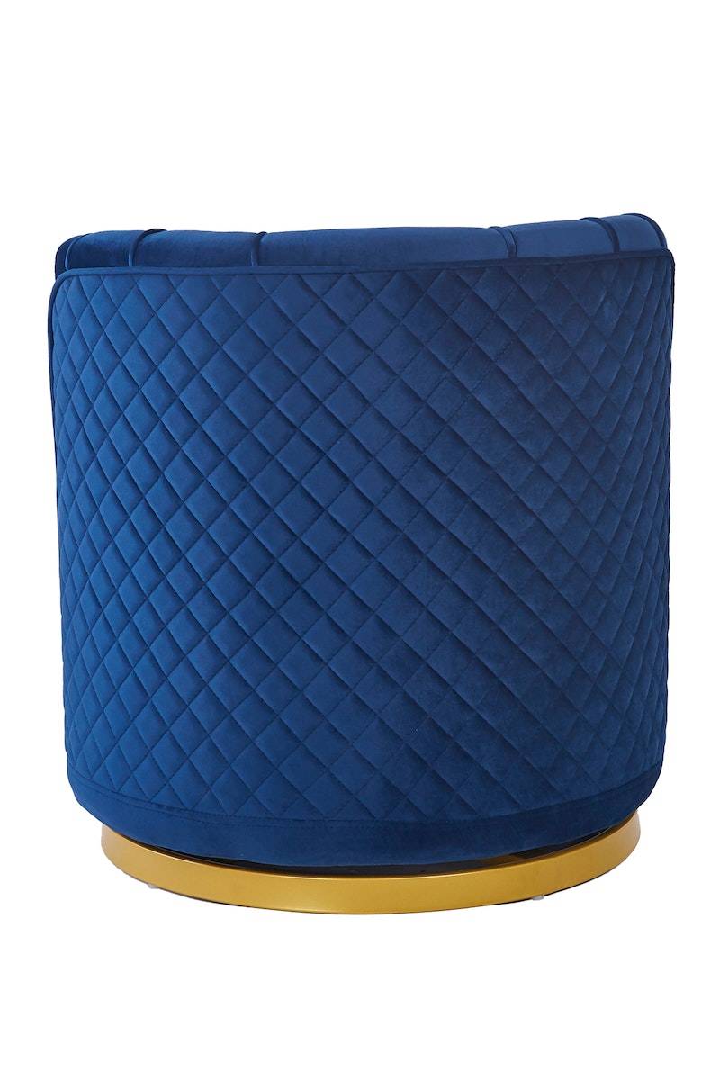 Salesfever Drehsessel aus Samt Dunkelblau Aubrey Black Friday